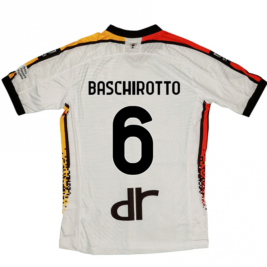 Hombre Fútbol Camiseta Federico Baschirotto #6 Blanco Negro 2ª Equipación 2024/25 México