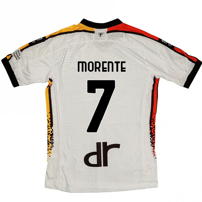 Hombre Fútbol Camiseta Tete Morente #7 Blanco Negro 2ª Equipación 2024/25 México