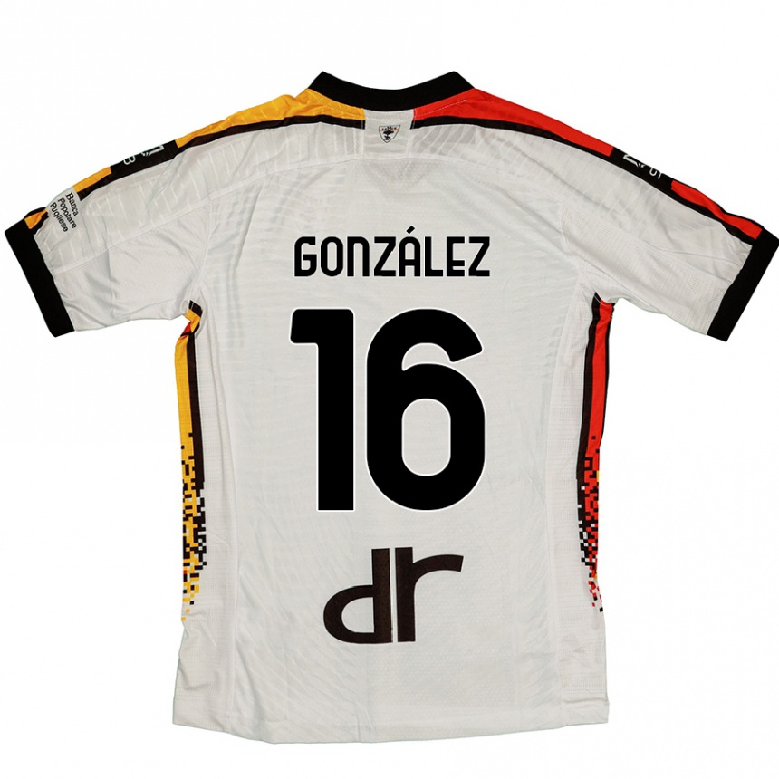 Hombre Fútbol Camiseta Joan González #16 Blanco Negro 2ª Equipación 2024/25 México