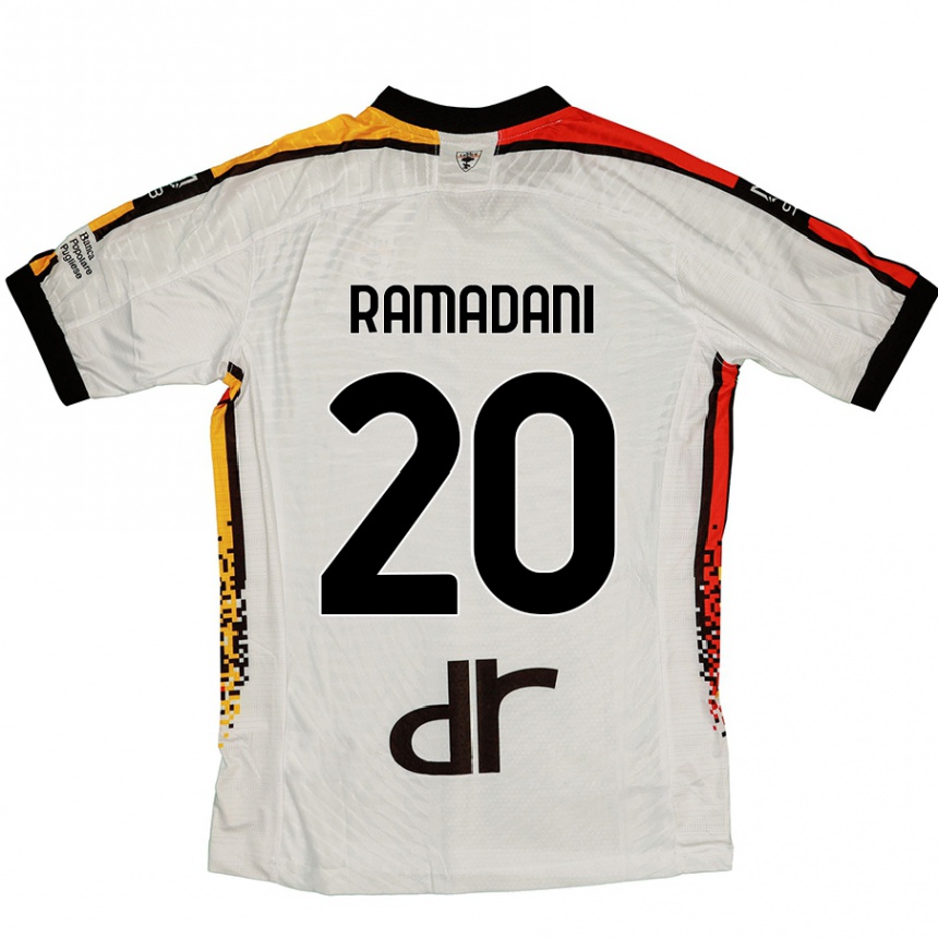 Hombre Fútbol Camiseta Ylber Ramadani #20 Blanco Negro 2ª Equipación 2024/25 México