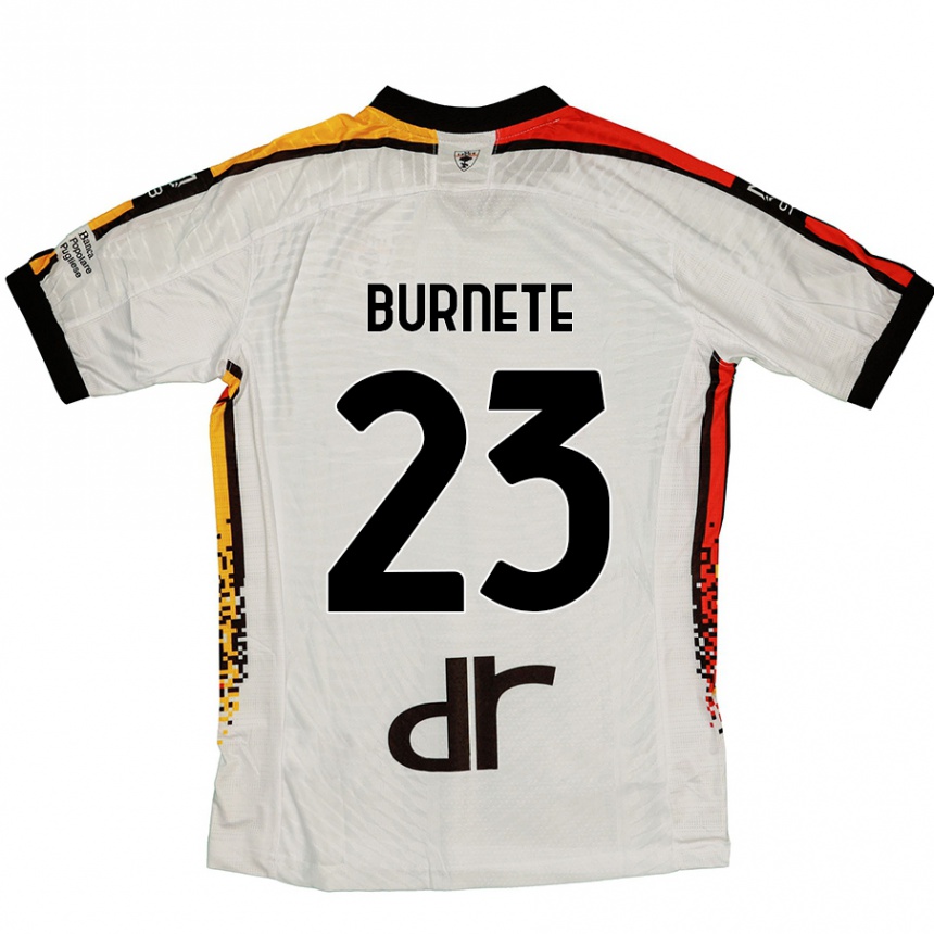 Hombre Fútbol Camiseta Rareș Burnete #23 Blanco Negro 2ª Equipación 2024/25 México