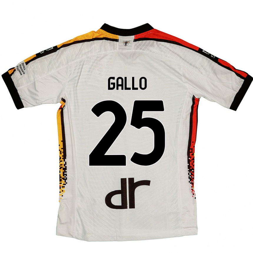 Hombre Fútbol Camiseta Antonino Gallo #25 Blanco Negro 2ª Equipación 2024/25 México