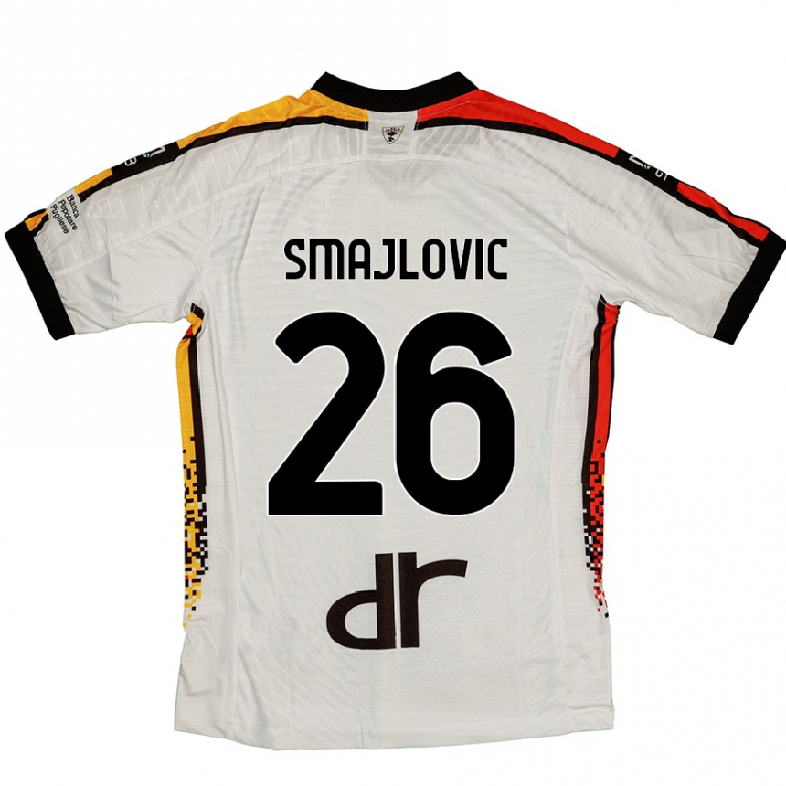 Hombre Fútbol Camiseta Zinedin Smajlovic #26 Blanco Negro 2ª Equipación 2024/25 México