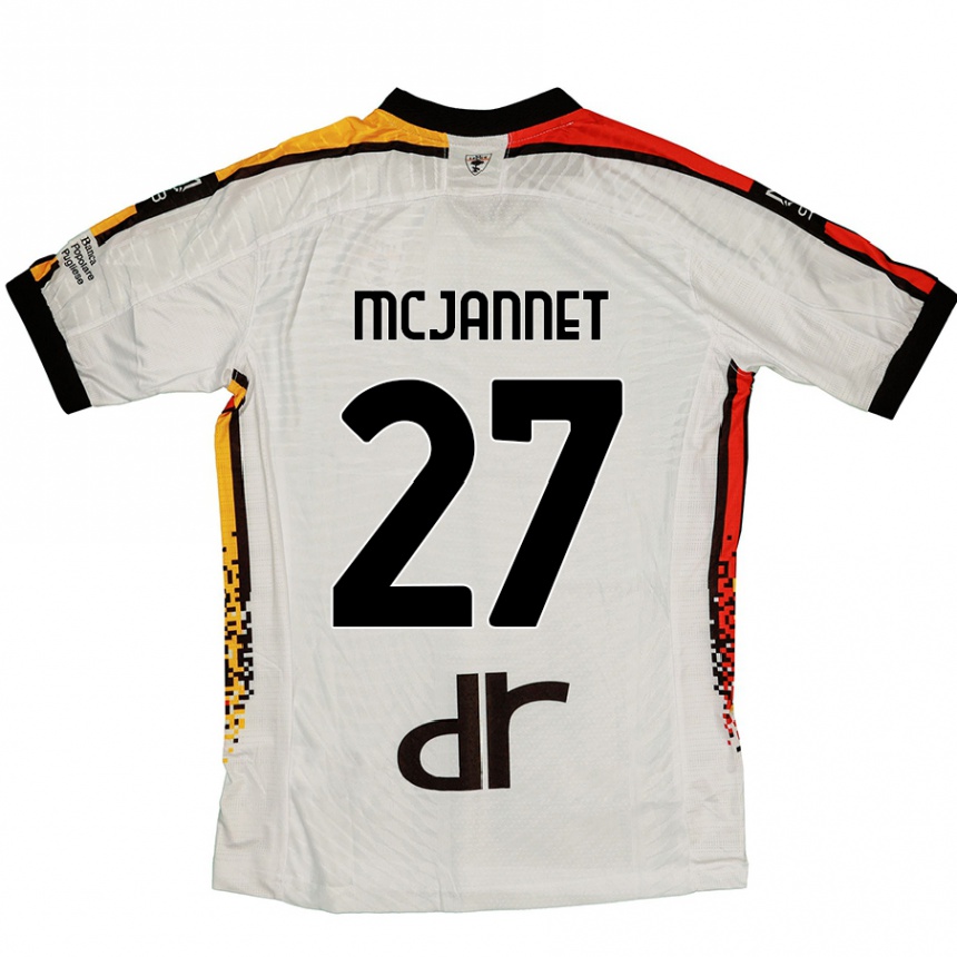 Hombre Fútbol Camiseta Ed Mcjannet #27 Blanco Negro 2ª Equipación 2024/25 México