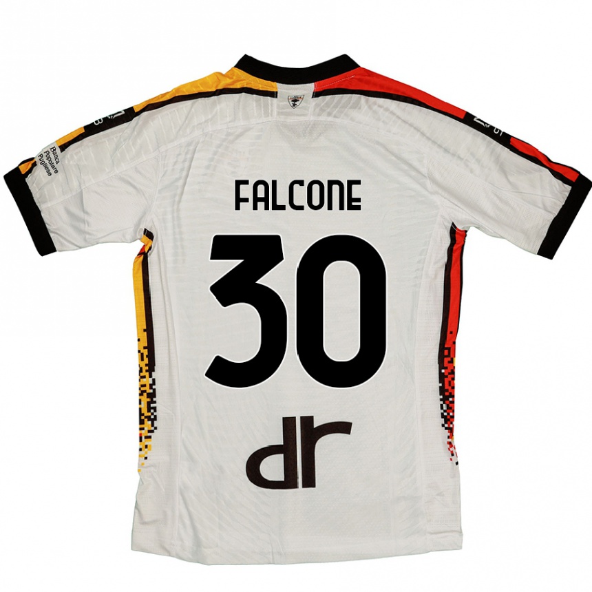 Hombre Fútbol Camiseta Wladimiro Falcone #30 Blanco Negro 2ª Equipación 2024/25 México