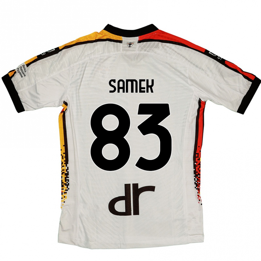 Hombre Fútbol Camiseta Daniel Samek #83 Blanco Negro 2ª Equipación 2024/25 México