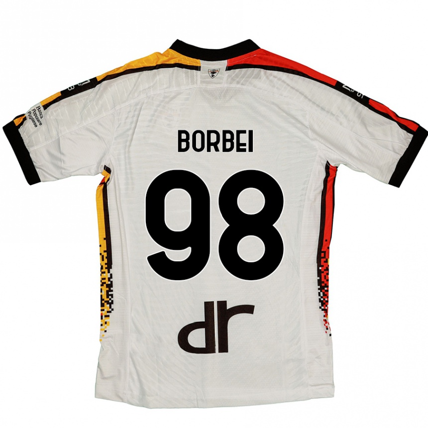 Hombre Fútbol Camiseta Alexandru Borbei #98 Blanco Negro 2ª Equipación 2024/25 México