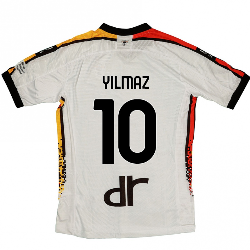 Hombre Fútbol Camiseta Enes Yilmaz #10 Blanco Negro 2ª Equipación 2024/25 México