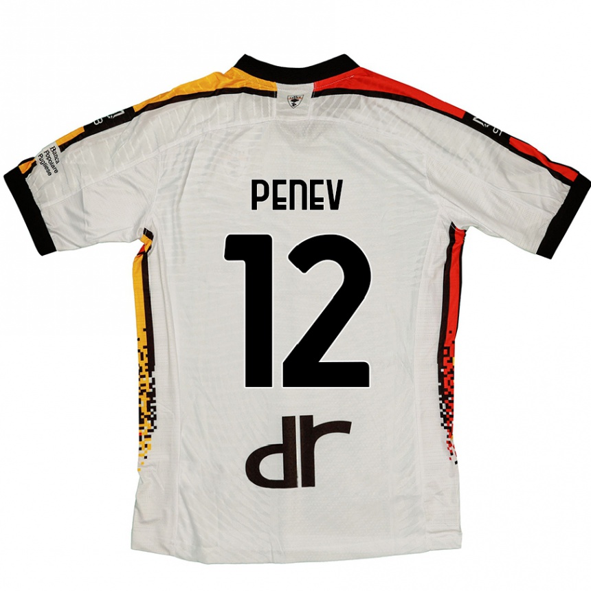 Hombre Fútbol Camiseta Plamen Penev #12 Blanco Negro 2ª Equipación 2024/25 México