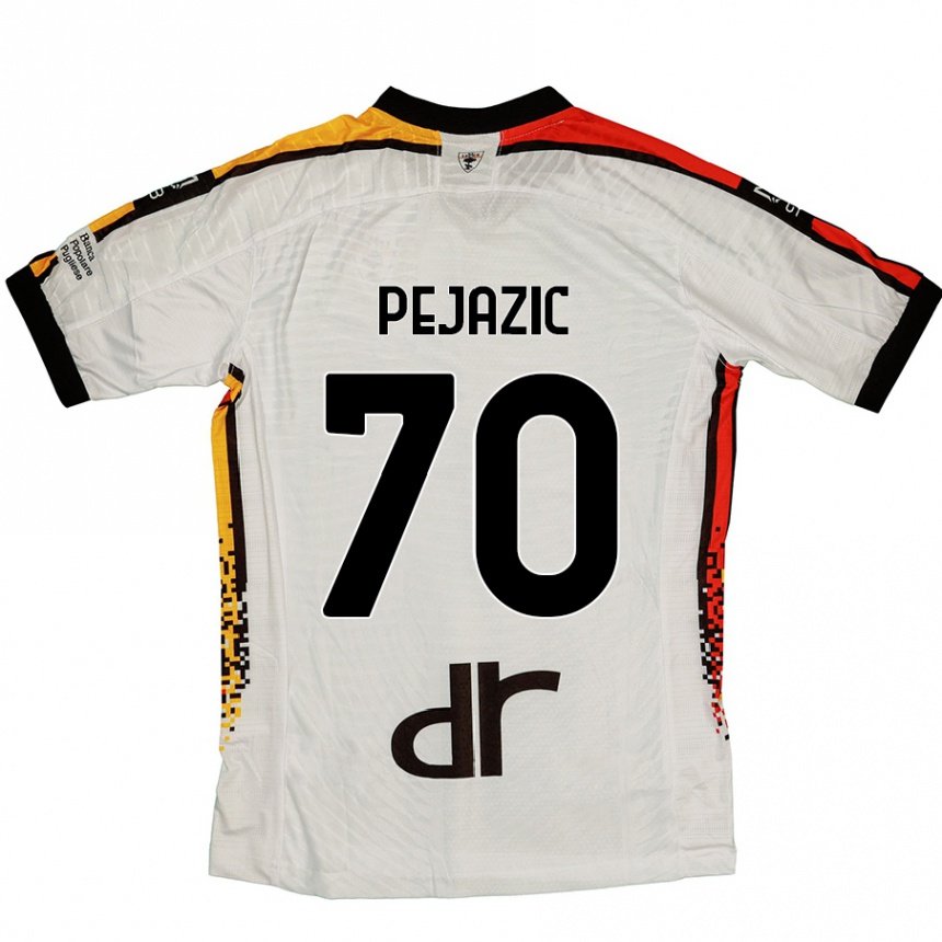 Hombre Fútbol Camiseta Mario Pejazic #70 Blanco Negro 2ª Equipación 2024/25 México