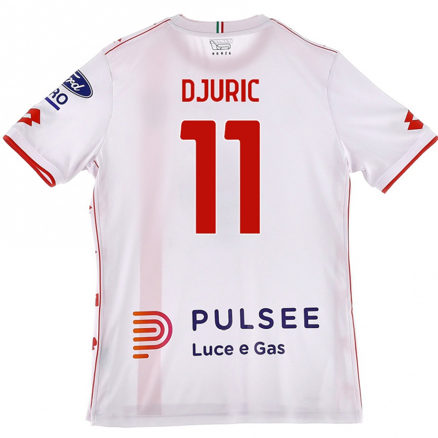 Hombre Fútbol Camiseta Milan Djuric #11 Blanco Rojo 2ª Equipación 2024/25 México