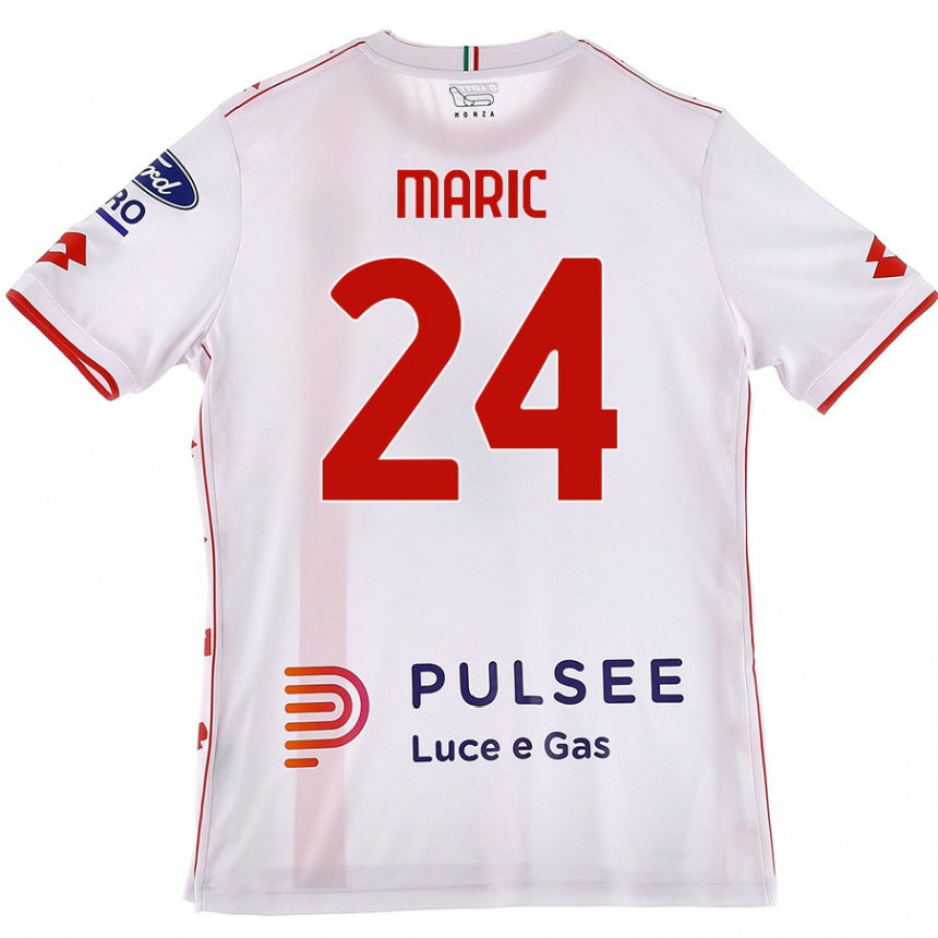 Hombre Fútbol Camiseta Mirko Maric #24 Blanco Rojo 2ª Equipación 2024/25 México