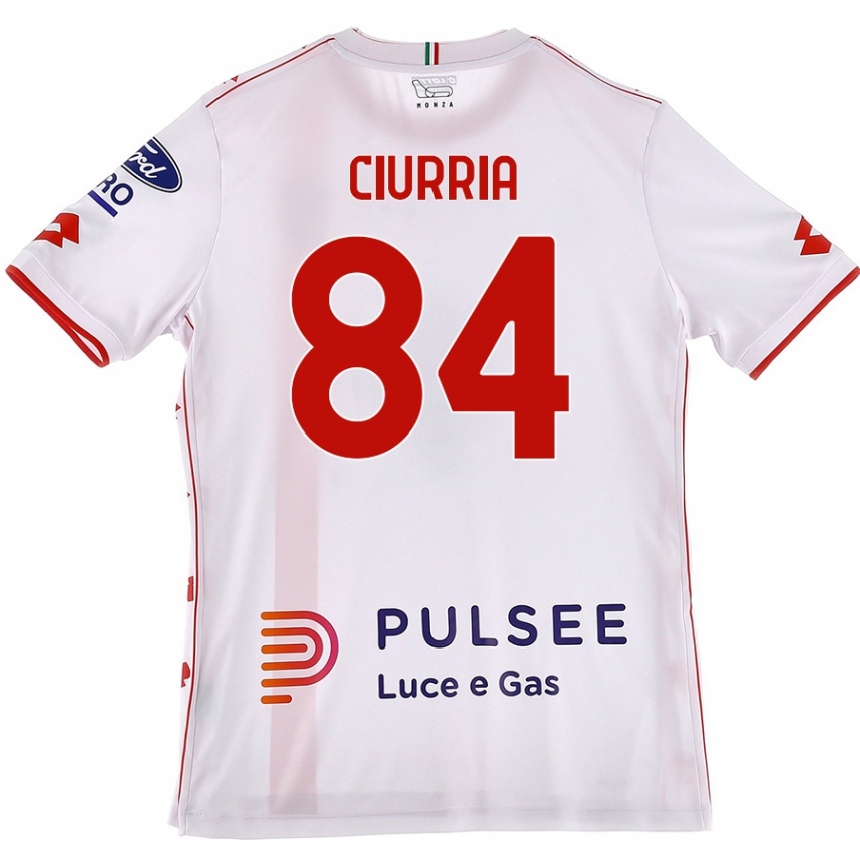 Hombre Fútbol Camiseta Patrick Ciurria #84 Blanco Rojo 2ª Equipación 2024/25 México