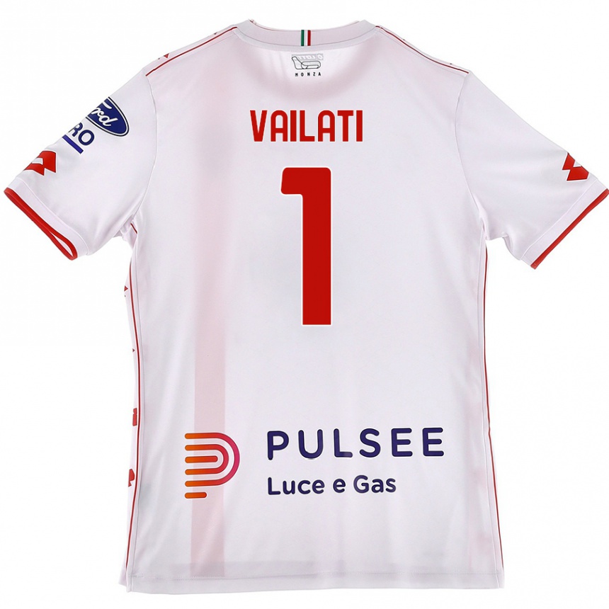 Hombre Fútbol Camiseta Andrea Vailati #1 Blanco Rojo 2ª Equipación 2024/25 México