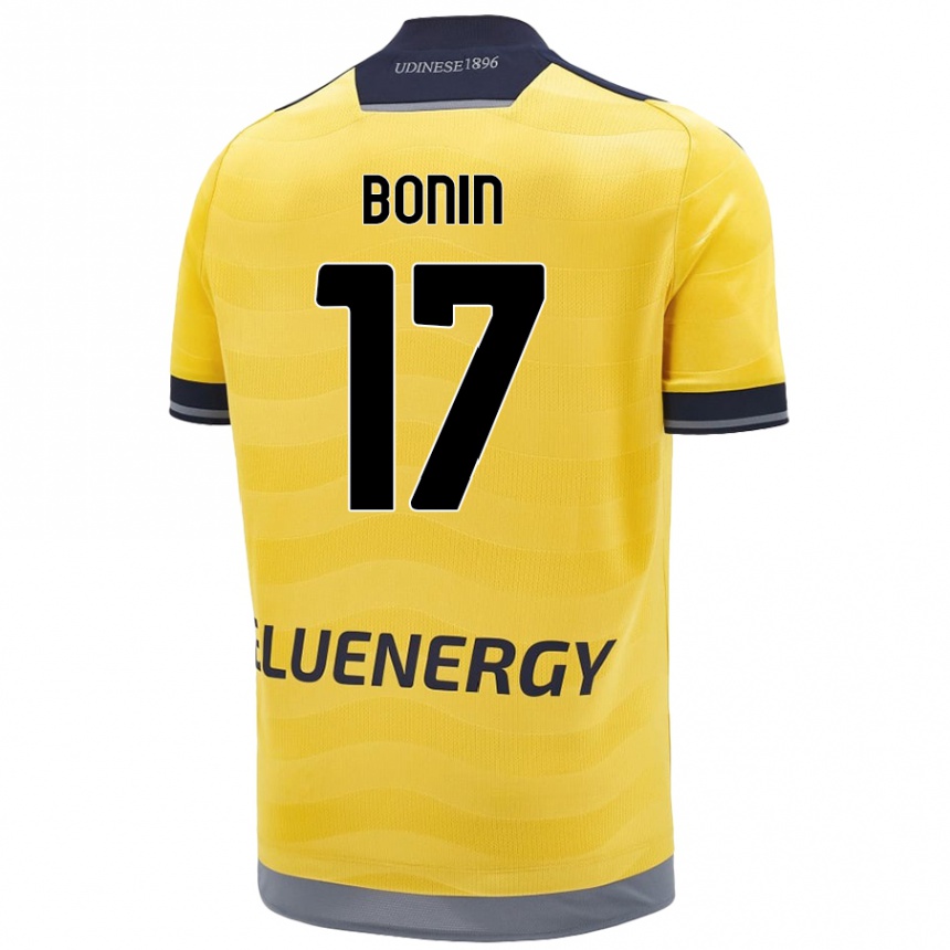 Hombre Fútbol Camiseta Luca Bonin #17 Dorado 2ª Equipación 2024/25 México