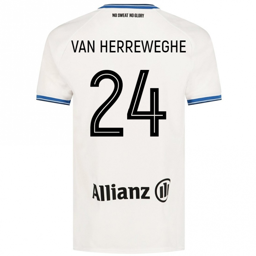 Hombre Fútbol Camiseta Febe Van Herreweghe #24 Blanco 2ª Equipación 2024/25 México