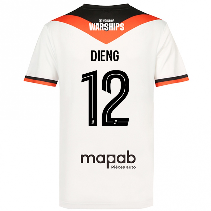 Hombre Fútbol Camiseta Bamba Dieng #12 Blanco 2ª Equipación 2024/25 México