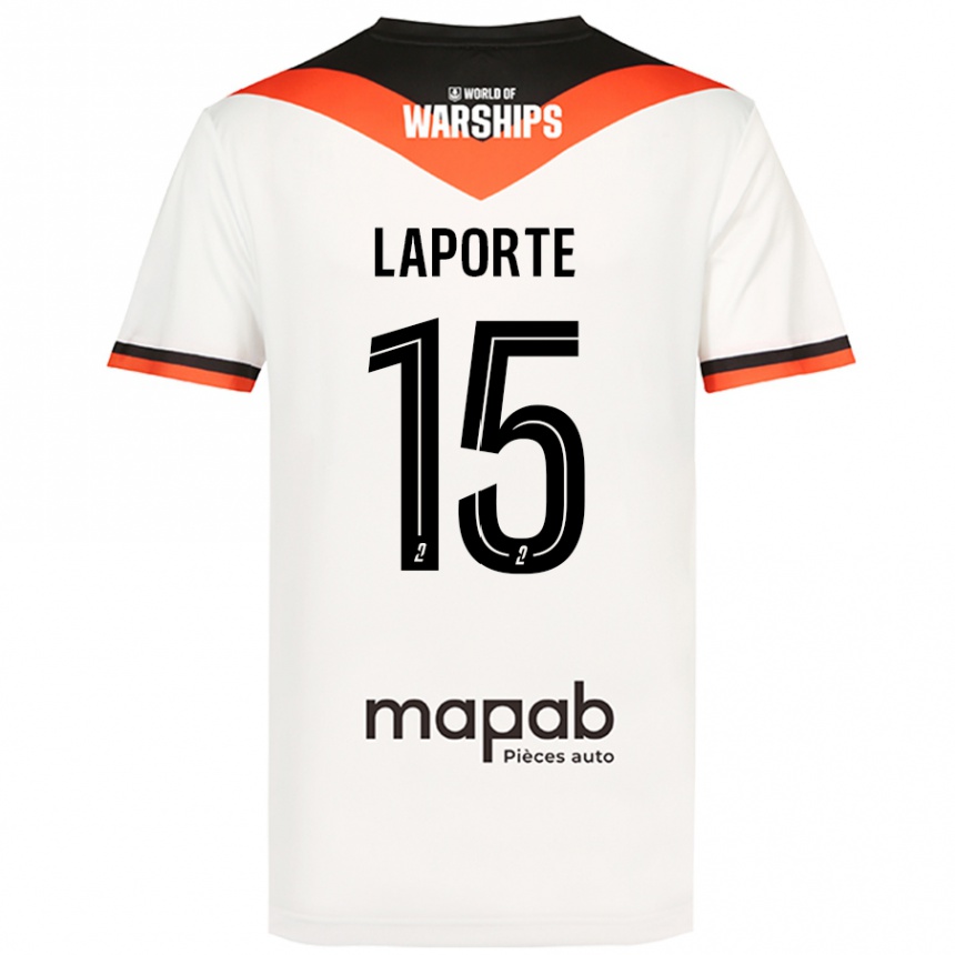 Hombre Fútbol Camiseta Julien Laporte #15 Blanco 2ª Equipación 2024/25 México