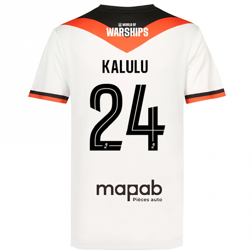 Hombre Fútbol Camiseta Gédéon Kalulu #24 Blanco 2ª Equipación 2024/25 México