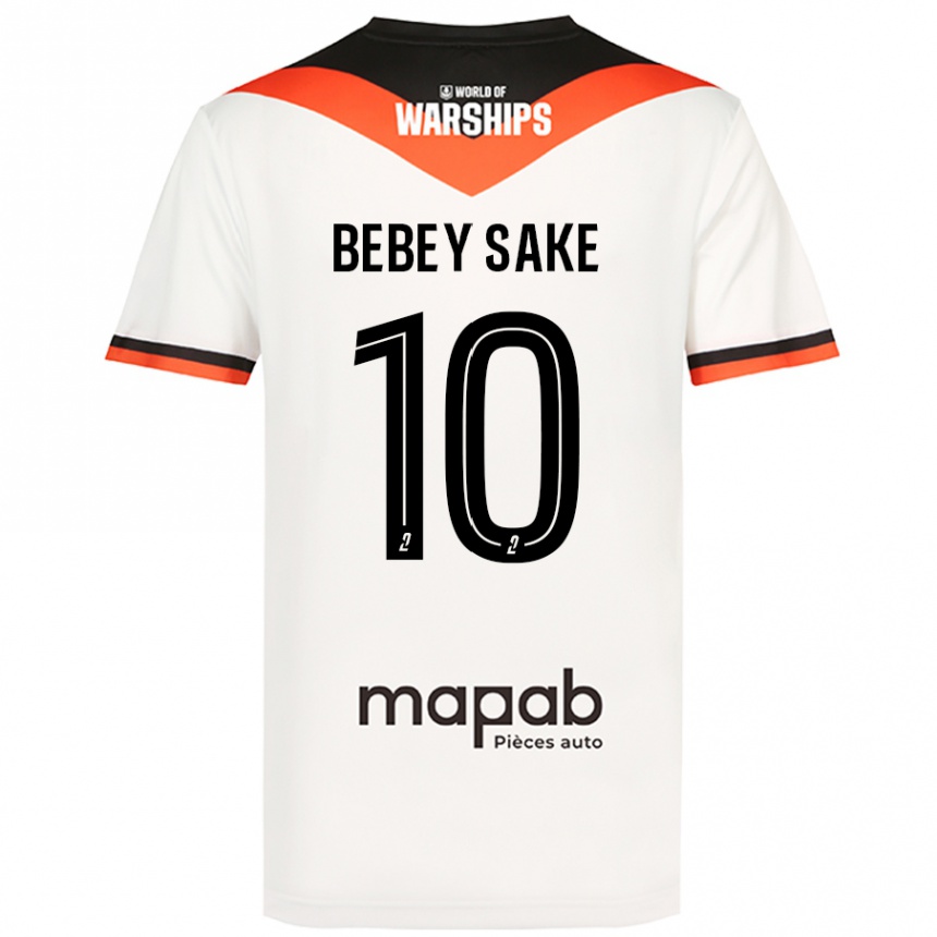 Hombre Fútbol Camiseta Mattéo Bebey Sake #10 Blanco 2ª Equipación 2024/25 México