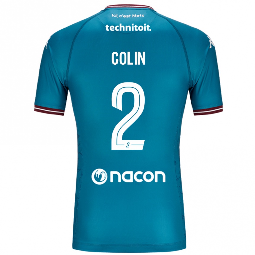 Hombre Fútbol Camiseta Maxime Colin #2 Azul Petróleo 2ª Equipación 2024/25 México