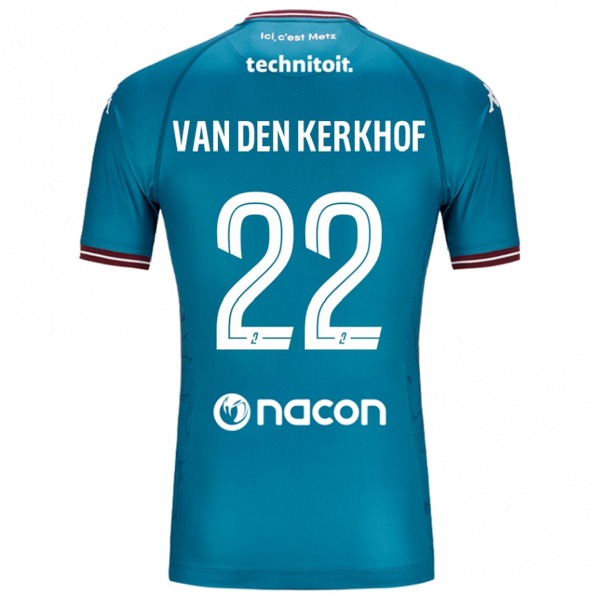 Hombre Fútbol Camiseta Kevin Van Den Kerkhof #22 Azul Petróleo 2ª Equipación 2024/25 México