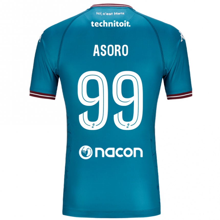 Hombre Fútbol Camiseta Joel Asoro #99 Azul Petróleo 2ª Equipación 2024/25 México