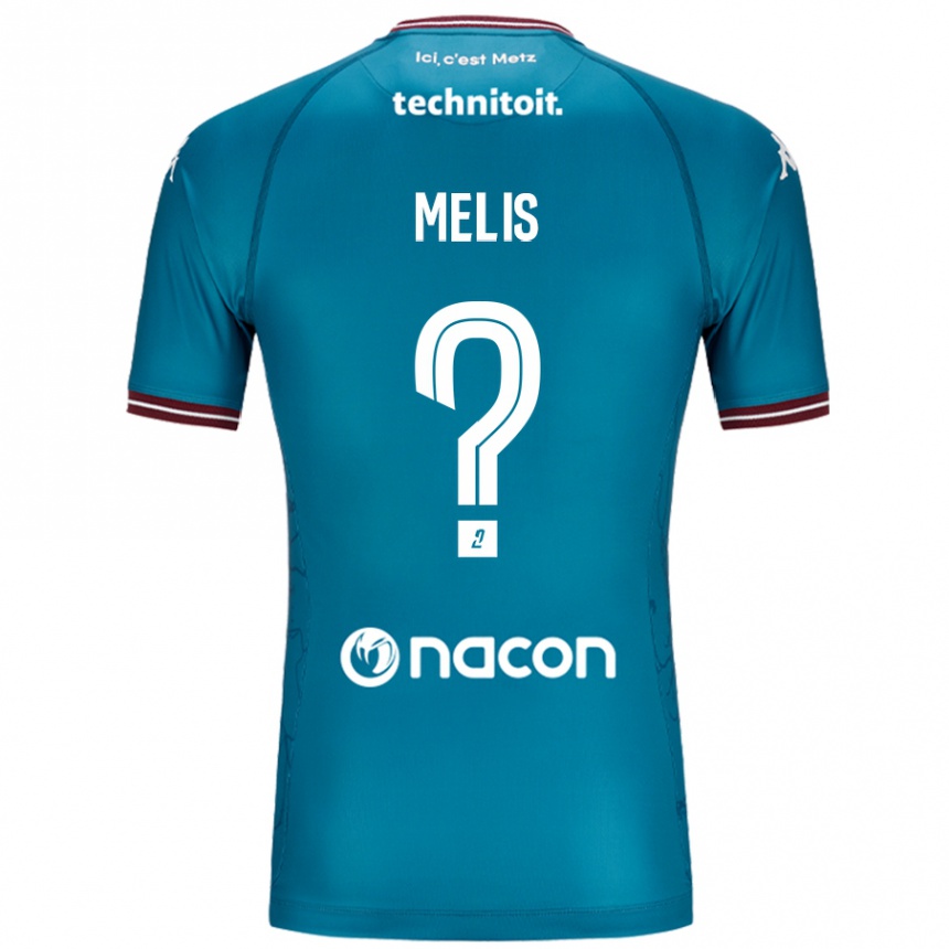 Hombre Fútbol Camiseta Antonin Melis #0 Azul Petróleo 2ª Equipación 2024/25 México