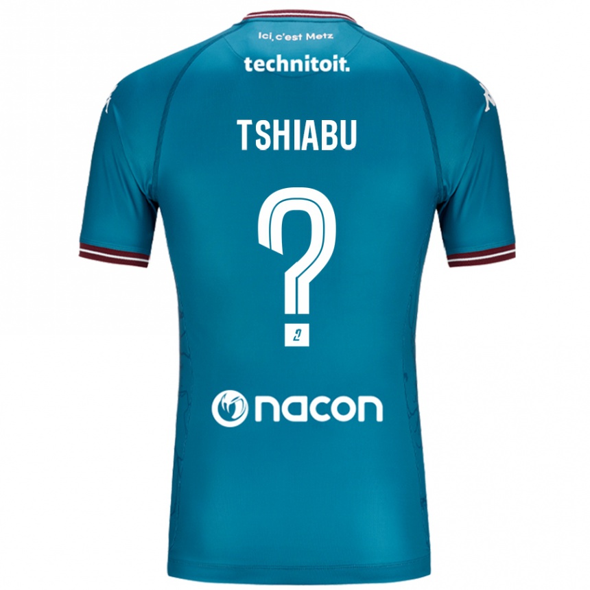 Hombre Fútbol Camiseta Joan Tshiabu #0 Azul Petróleo 2ª Equipación 2024/25 México