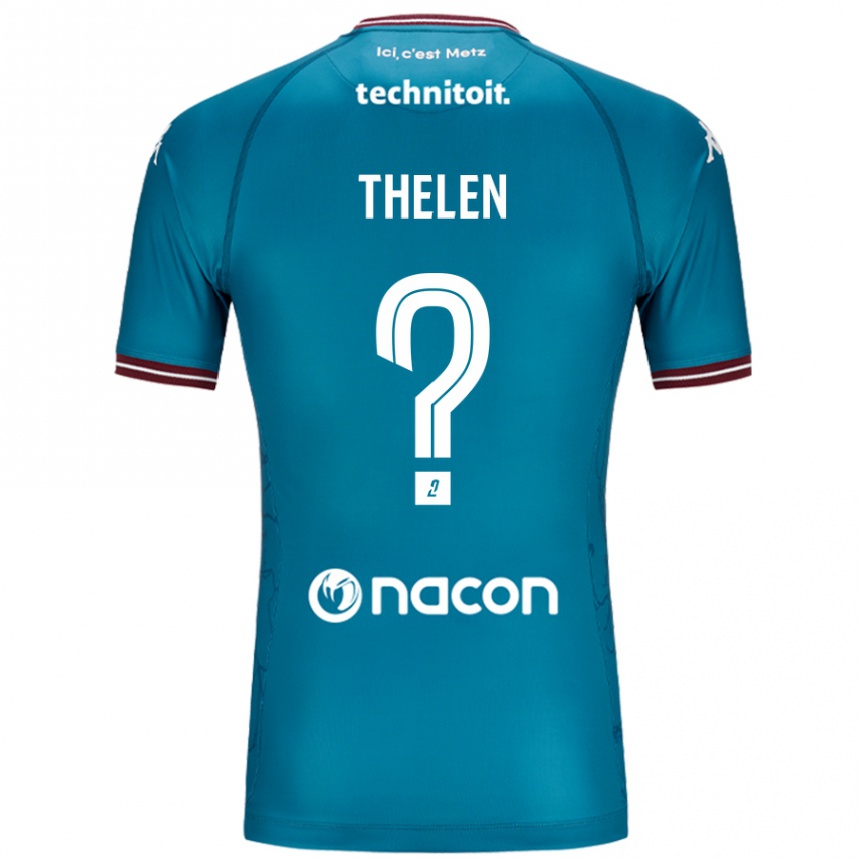 Hombre Fútbol Camiseta Eliot Thelen #0 Azul Petróleo 2ª Equipación 2024/25 México