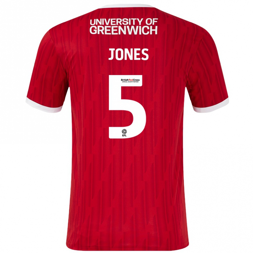 Mujer Fútbol Camiseta Lloyd Jones #5 Rojo Blanco 1ª Equipación 2024/25 México