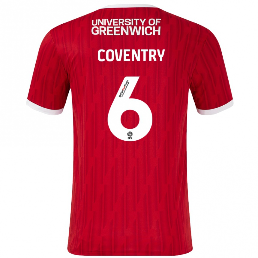 Mujer Fútbol Camiseta Conor Coventry #6 Rojo Blanco 1ª Equipación 2024/25 México