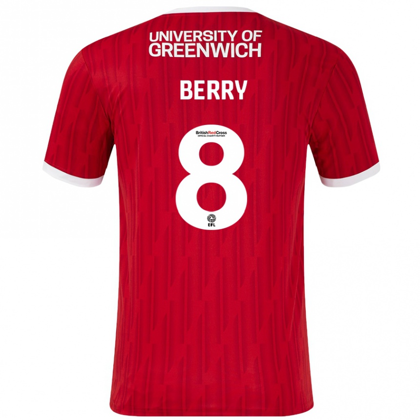 Mujer Fútbol Camiseta Luke Berry #8 Rojo Blanco 1ª Equipación 2024/25 México