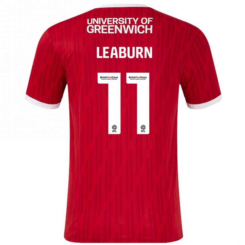 Mujer Fútbol Camiseta Miles Leaburn #11 Rojo Blanco 1ª Equipación 2024/25 México