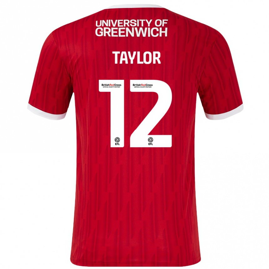 Mujer Fútbol Camiseta Terry Taylor #12 Rojo Blanco 1ª Equipación 2024/25 México