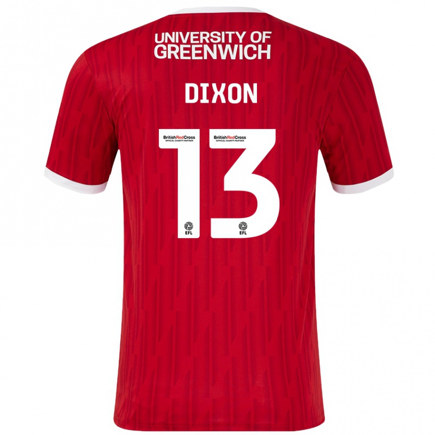 Mujer Fútbol Camiseta Kaheim Dixon #13 Rojo Blanco 1ª Equipación 2024/25 México