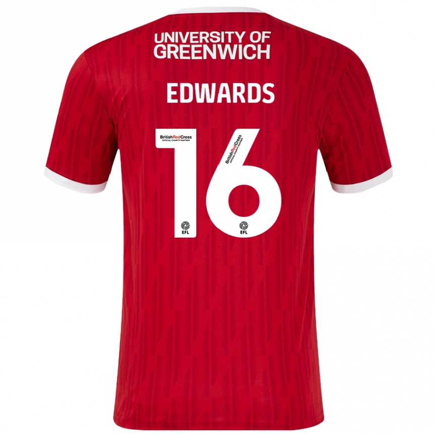 Mujer Fútbol Camiseta Josh Edwards #16 Rojo Blanco 1ª Equipación 2024/25 México