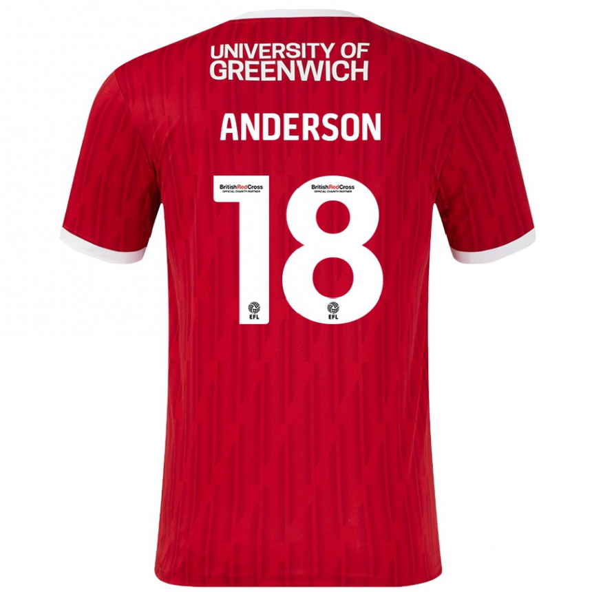 Mujer Fútbol Camiseta Karoy Anderson #18 Rojo Blanco 1ª Equipación 2024/25 México