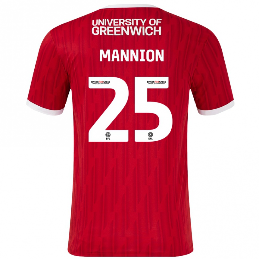 Mujer Fútbol Camiseta Will Mannion #25 Rojo Blanco 1ª Equipación 2024/25 México