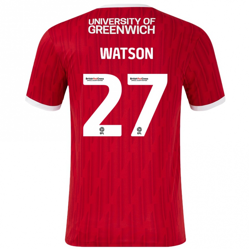 Mujer Fútbol Camiseta Tennai Watson #27 Rojo Blanco 1ª Equipación 2024/25 México