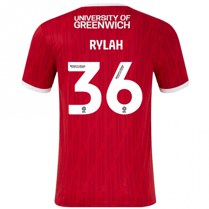 Mujer Fútbol Camiseta Henry Rylah #36 Rojo Blanco 1ª Equipación 2024/25 México