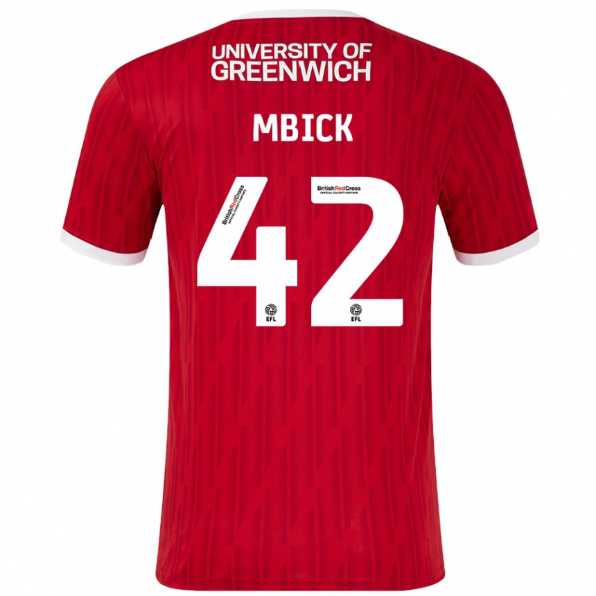 Mujer Fútbol Camiseta Micah Mbick #42 Rojo Blanco 1ª Equipación 2024/25 México