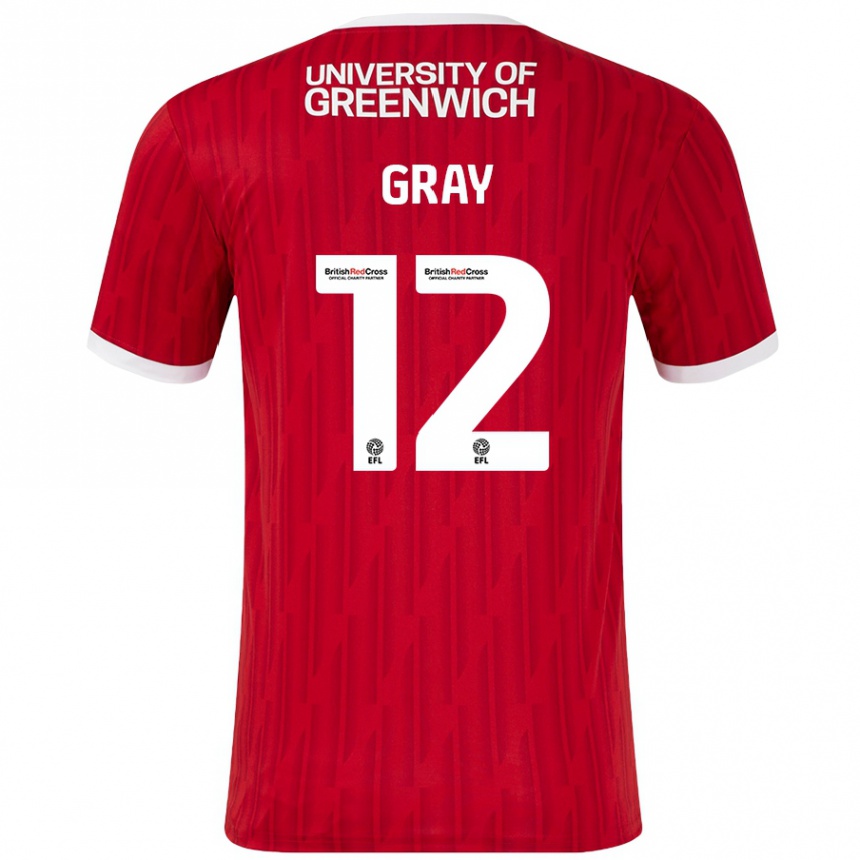 Mujer Fútbol Camiseta Jessica Gray #12 Rojo Blanco 1ª Equipación 2024/25 México