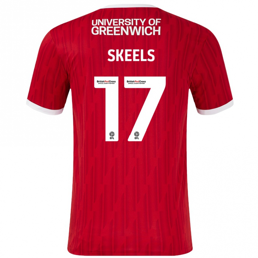 Mujer Fútbol Camiseta Kiera Skeels #17 Rojo Blanco 1ª Equipación 2024/25 México