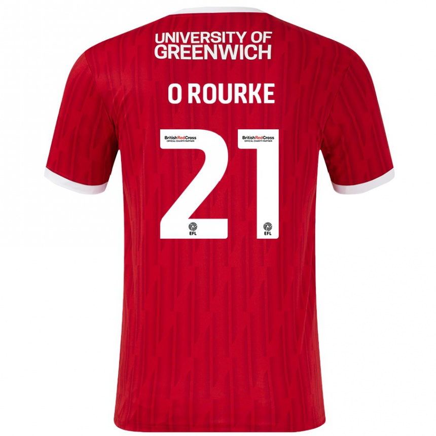 Mujer Fútbol Camiseta Sophie O'rourke #21 Rojo Blanco 1ª Equipación 2024/25 México