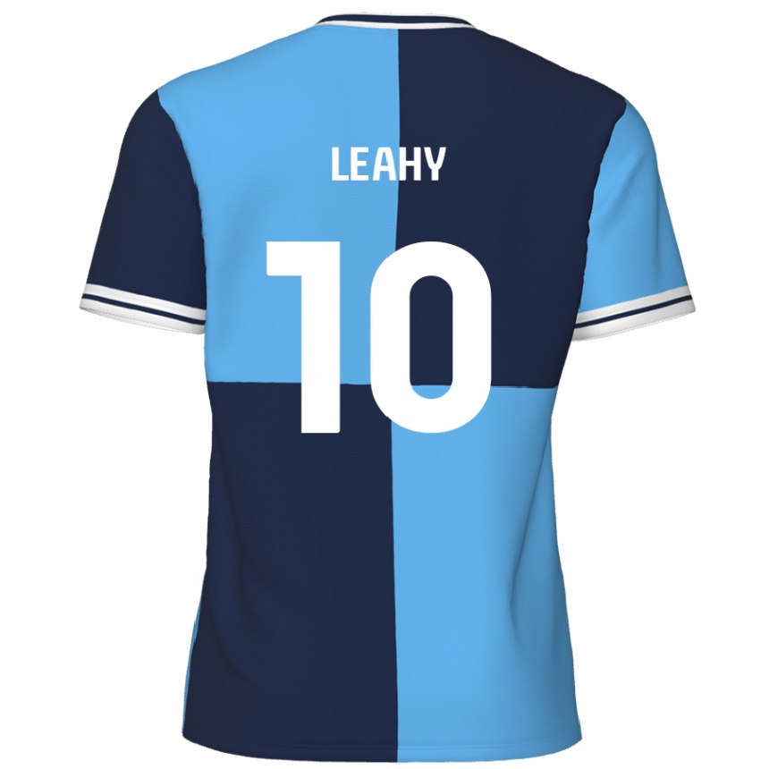 Mujer Fútbol Camiseta Luke Leahy #10 Azul Cielo Azul Oscuro 1ª Equipación 2024/25 México