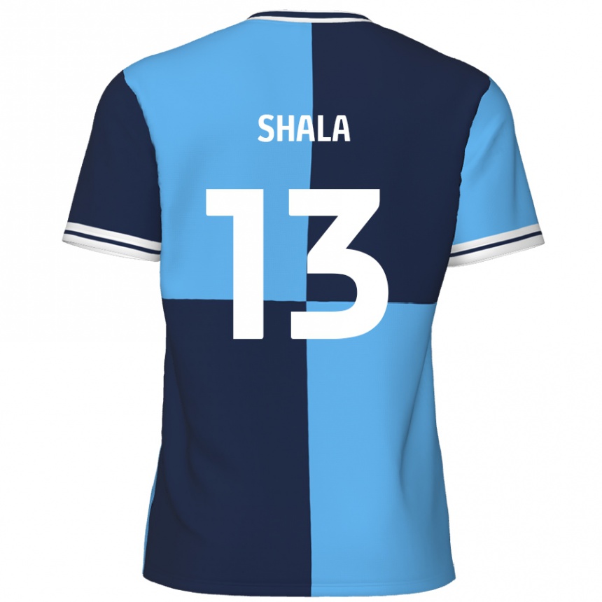 Mujer Fútbol Camiseta Laurence Shala #13 Azul Cielo Azul Oscuro 1ª Equipación 2024/25 México