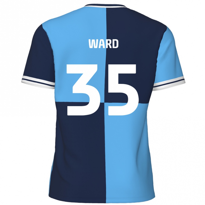 Mujer Fútbol Camiseta Christie Ward #35 Azul Cielo Azul Oscuro 1ª Equipación 2024/25 México