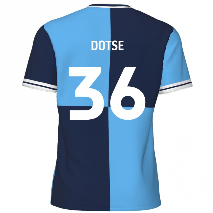 Mujer Fútbol Camiseta Jahiem Dotse #36 Azul Cielo Azul Oscuro 1ª Equipación 2024/25 México