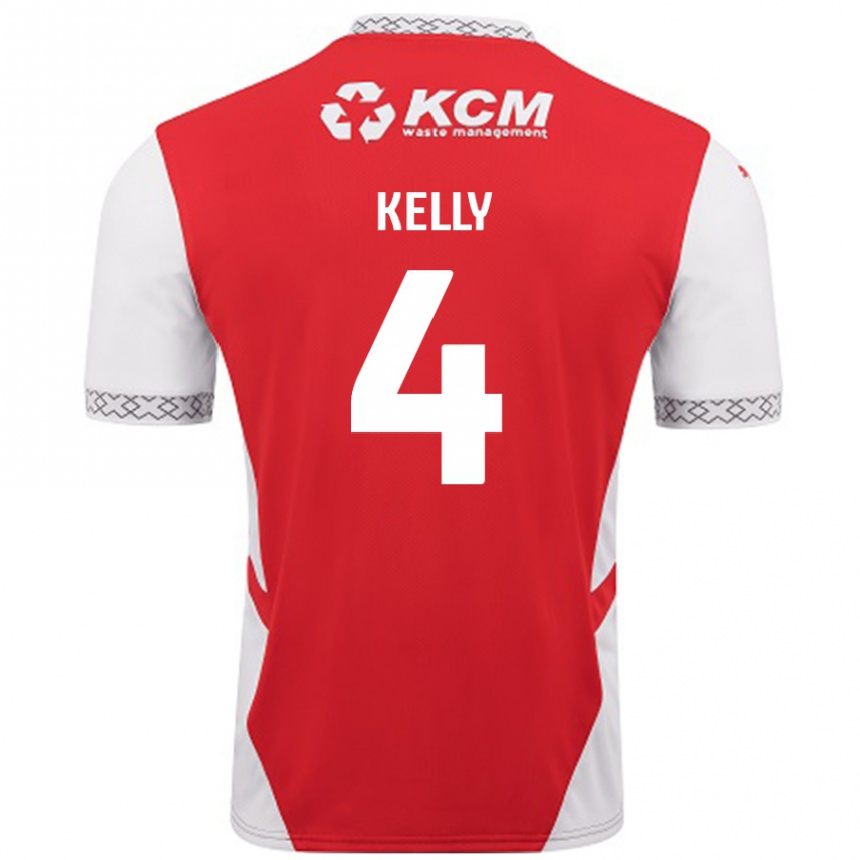 Mujer Fútbol Camiseta Liam Kelly #4 Rojo Blanco 1ª Equipación 2024/25 México